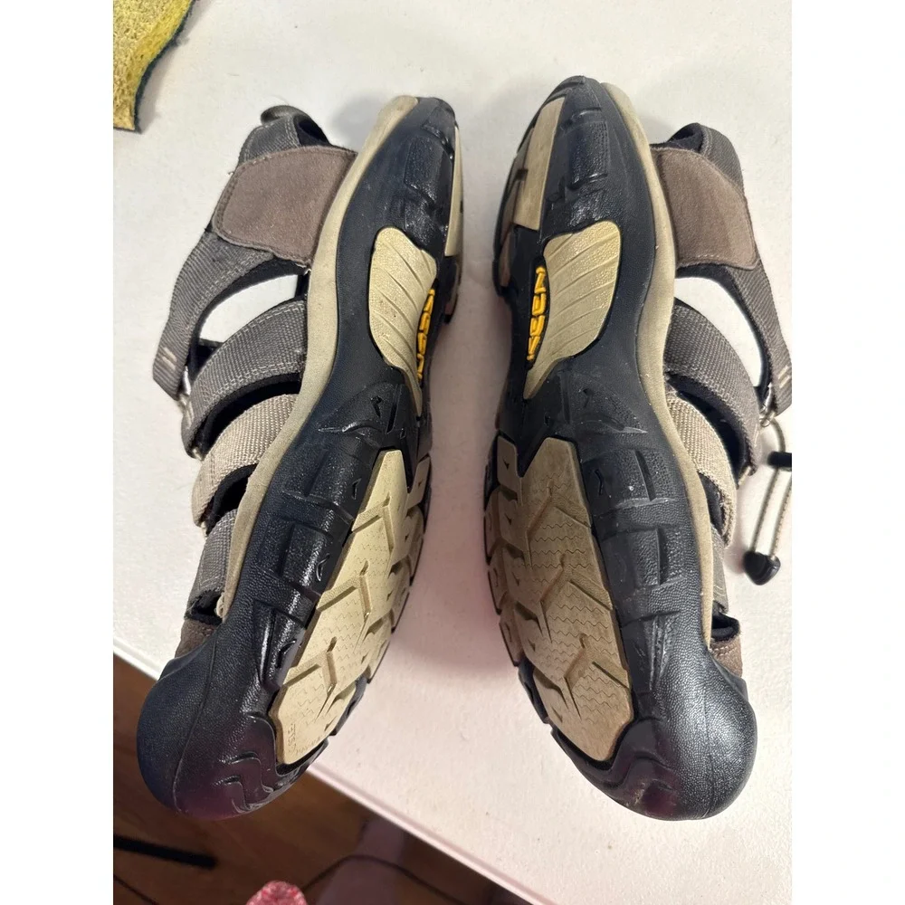 Keen Newport H2 Mens Sandals Gray Tan Waterproof Hiking Water Shoes 1012202 12